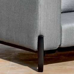 Divano da Giardino 3 Posti con Chaise Longue in Alluminio e Tessuto - Filomena