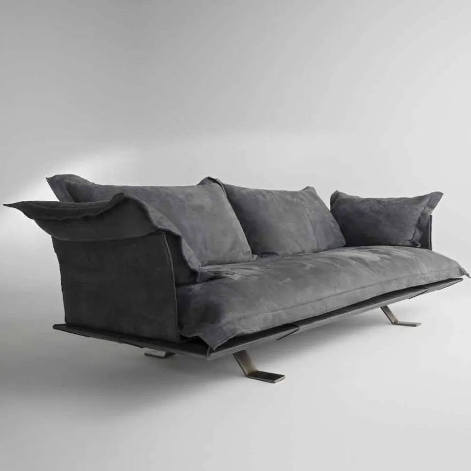 Divano design moderno in pelle Shita, 170, 220 oppure 250 cm