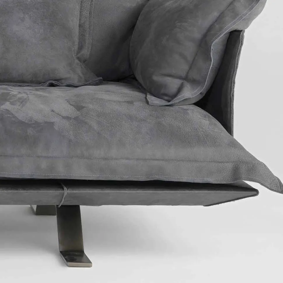 Divano design moderno in pelle Shita, 170, 220 oppure 250 cm