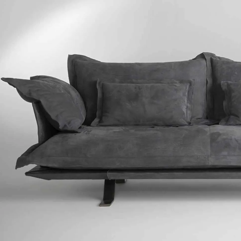 Divano design moderno in pelle Shita, 170, 220 oppure 250 cm