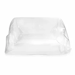 Divano design moderno in plexiglass trasparente Jolly, made in Italy