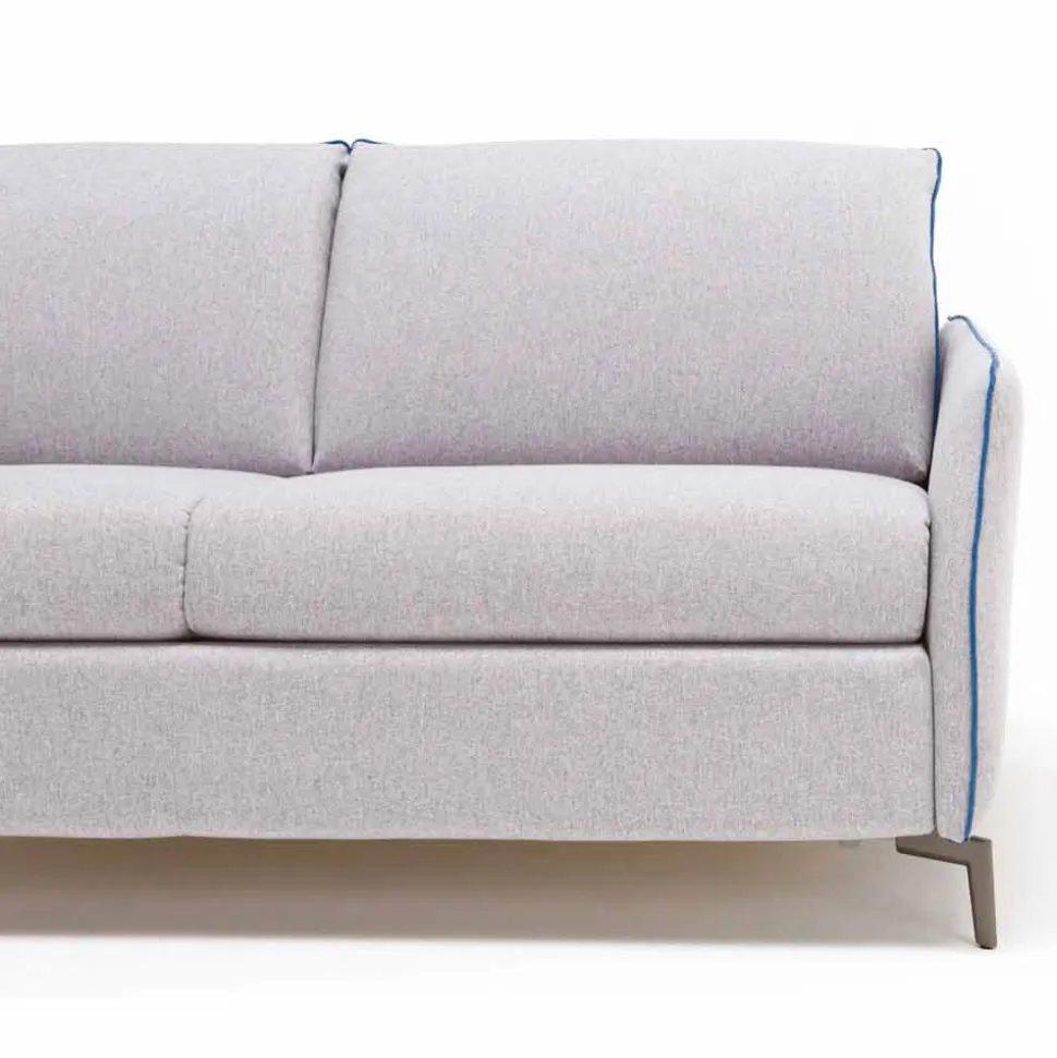 Divano due posti design moderno L 145 cm ecopelle/tessuto Erica