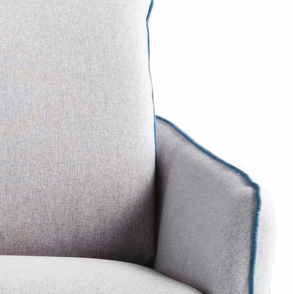 Divano due posti design moderno L 145 cm ecopelle/tessuto Erica