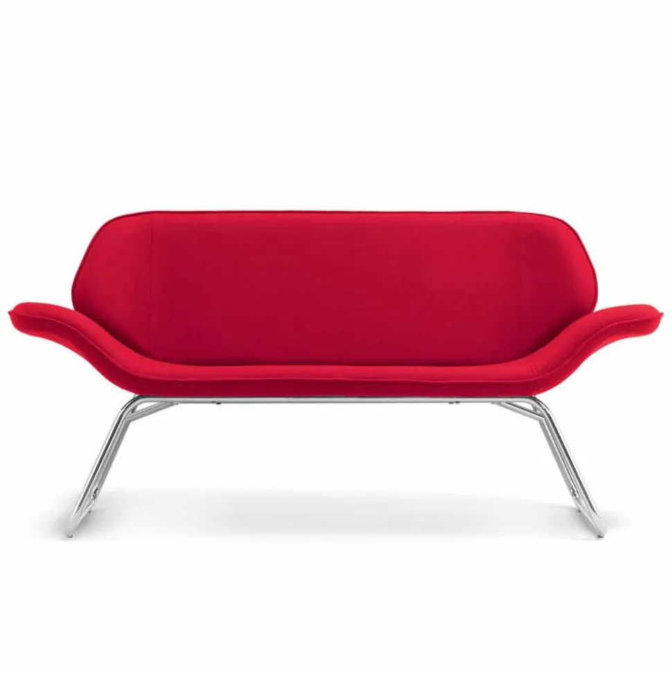 Divano in similpelle da attesa di design made in Italy Cesare