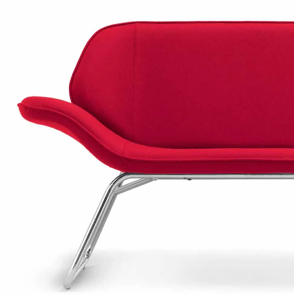 Divano in similpelle da attesa di design made in Italy Cesare