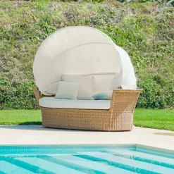Divano isola relax a forma di cesto con intreccio fatto a mano Hector