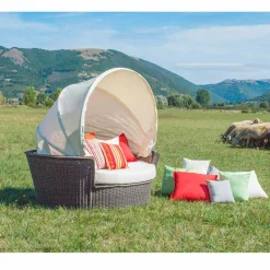 Divano isola relax a forma di cesto con intreccio fatto a mano Hector