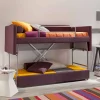 Divano Letto a Castello Moderno Rivestito in Tessuto Made in Italy - Gretel