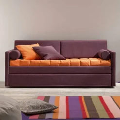 Divano Letto a Castello Moderno Rivestito in Tessuto Made in Italy - Gretel