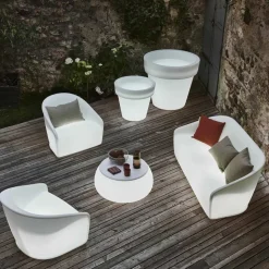 Divano Luminoso da Giardino in Polietilene con LED Made in Italy - Luglio