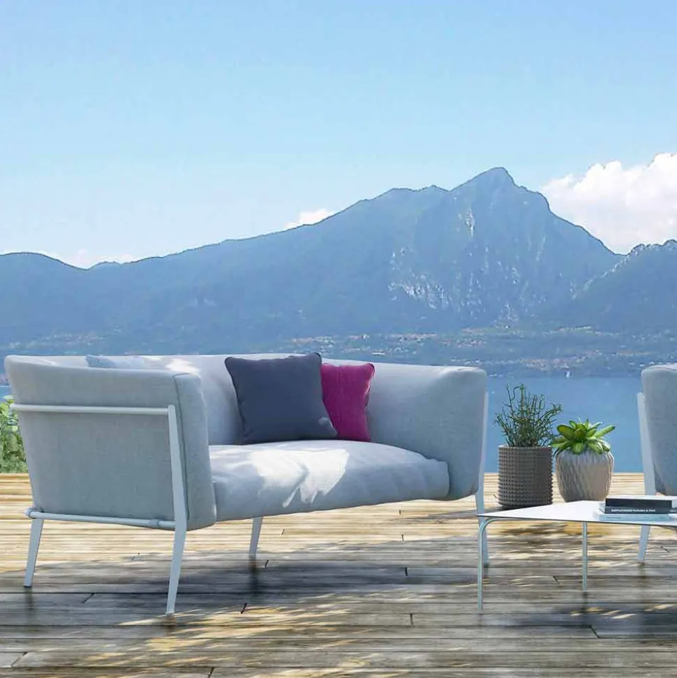 Divano Moderno da Esterno o Interno Sfoderabile Design Made in Italy - Carminio