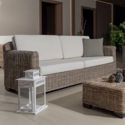 Divano 2 o 3 Posti Outdoor in Kubù Grigio con Cuscini – Cerys