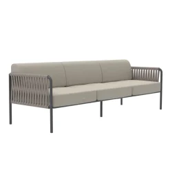 Divano Outdoor in Acciaio e Corda Varie Misure con Cuscini Made in Italy – Helga