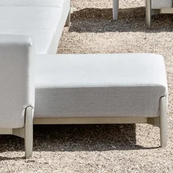 Divano 3 Posti da Esterno in Alluminio con Pouf e Chaise Longue - Filomena