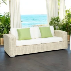 Divano 3 Posti da Giardino in Polyrattan Intrecciato a Mano - Yoko