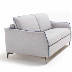 Divano 3 posti di design L 185cm tessuto/ecopelle made in Italy Erica