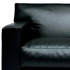 Divano 2 Posti in Pelle con Piedini in Legno Noce Made in Italy - Alessandria
