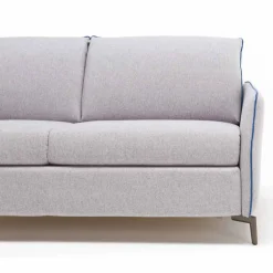 Divano 3 posti maxi L205 cm design moderno in ecopelle/tessuto Erica