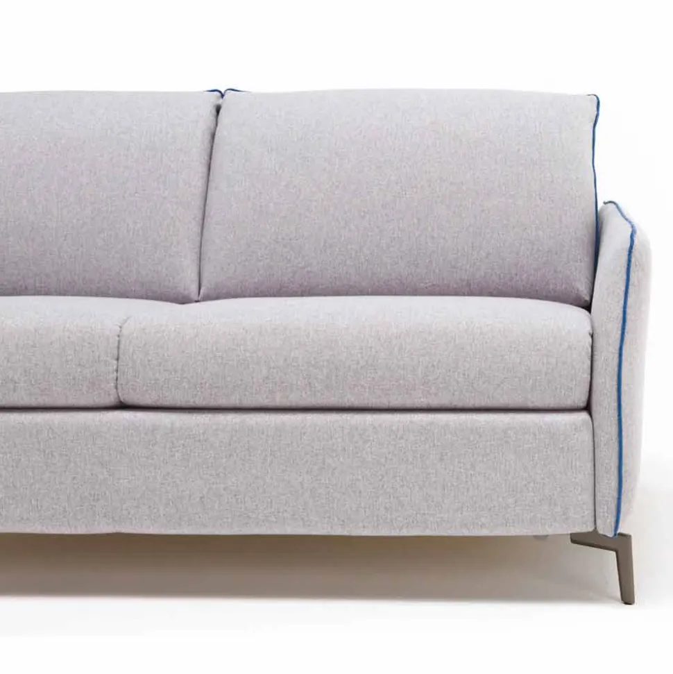 Divano 2 posti maxi L 165cm ecopelle/tessuto made in Italy Erica