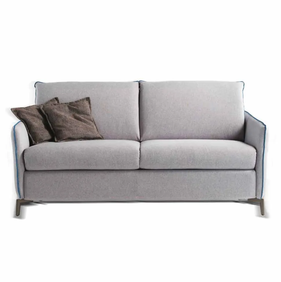 Divano 2 posti maxi L 165cm ecopelle/tessuto made in Italy Erica