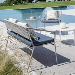 Divano 2 Posti per il Giardino con Cuscino Incluso Made in Italy - Prato