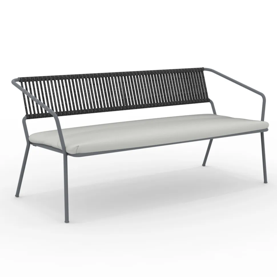 Divano 2 Posti per il Giardino con Cuscino Incluso Made in Italy - Prato
