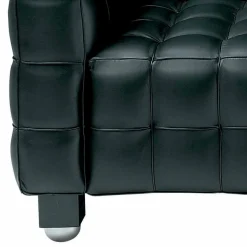 Divano 2 Posti Rivestito in Pelle Effetto Trapuntato Made in Italy - Vesuvio
