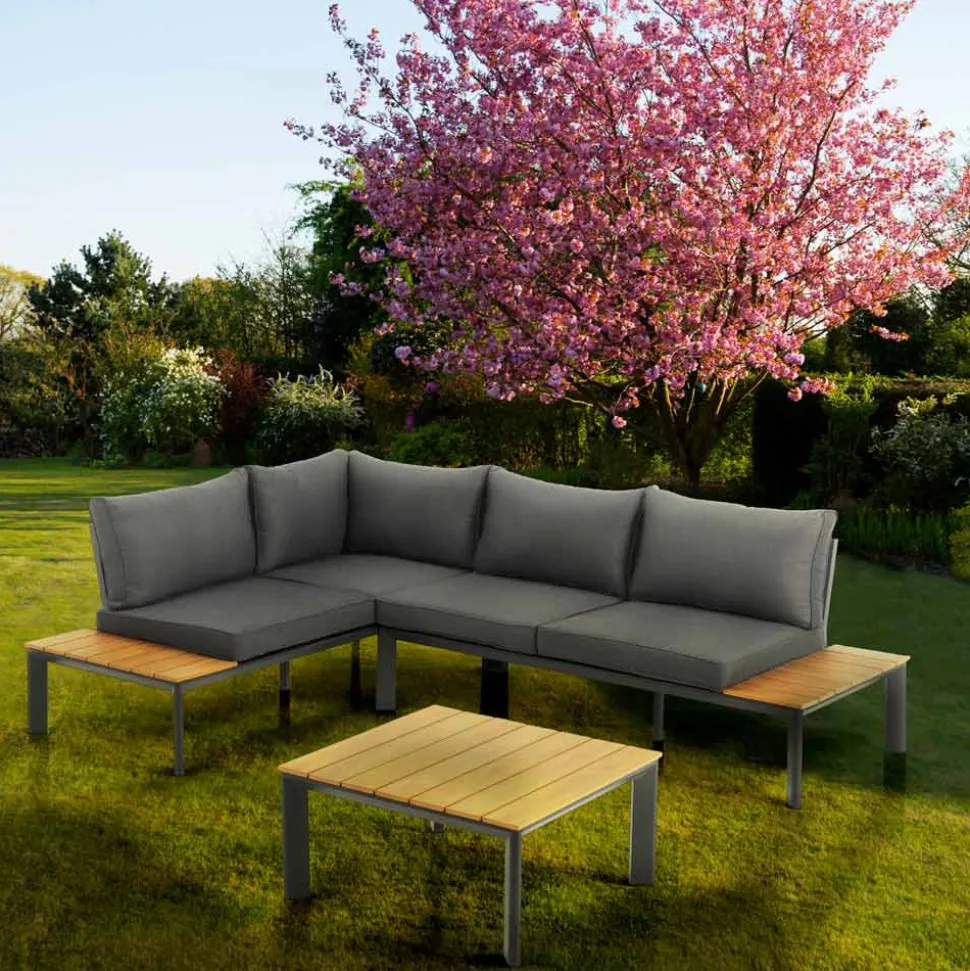Divano Trasformabile in Chaise Longue con Schienale Regolabile e Tavolino - Finir