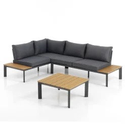 Divano Trasformabile in Chaise Longue con Schienale Regolabile e Tavolino - Finir