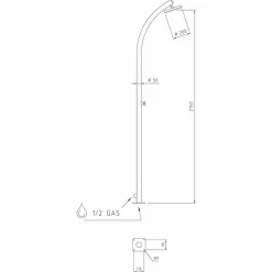 Doccia da Esterno con Rubinetto a Vitone in Acciaio Inox Made in Italy - Yuki