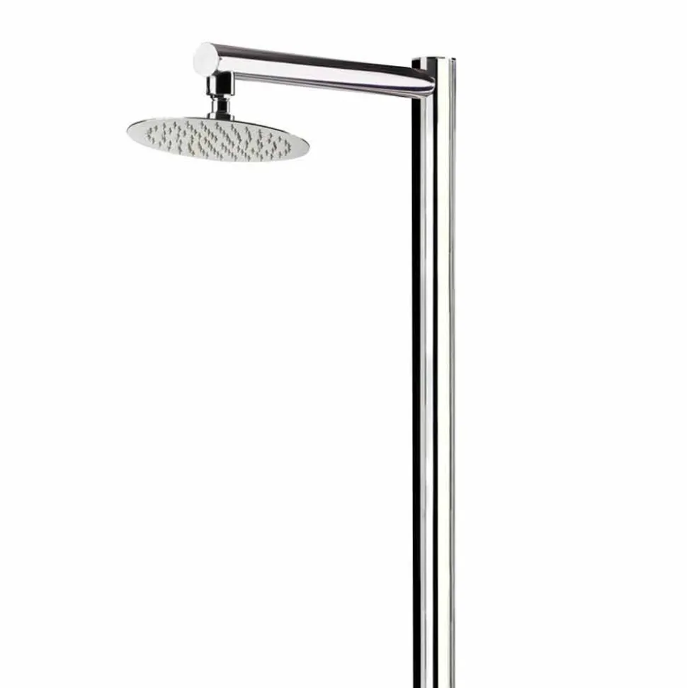 Doccia da Esterno in Acciaio Inox Cromato con Doccetta Made in Italy - Modeo