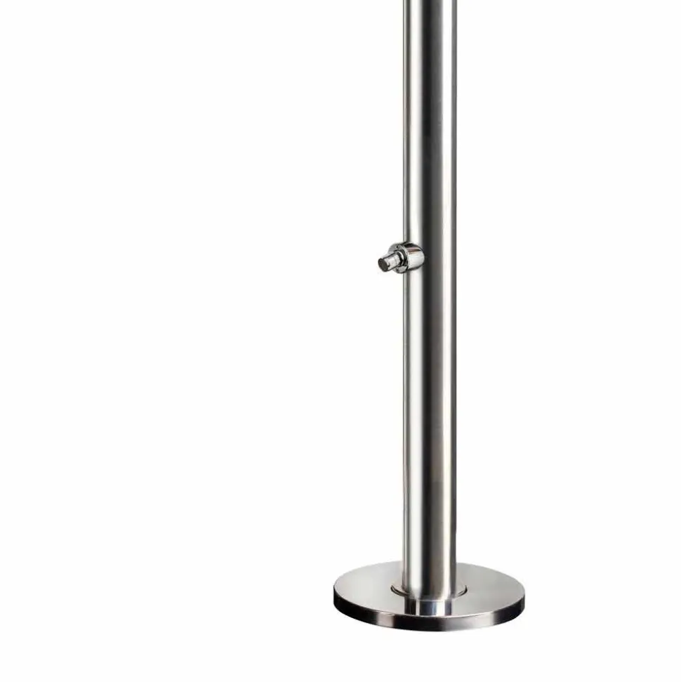Doccia da Giardino Cromata in Acciaio Inox con Lavapiedi Made in Italy - Marlen