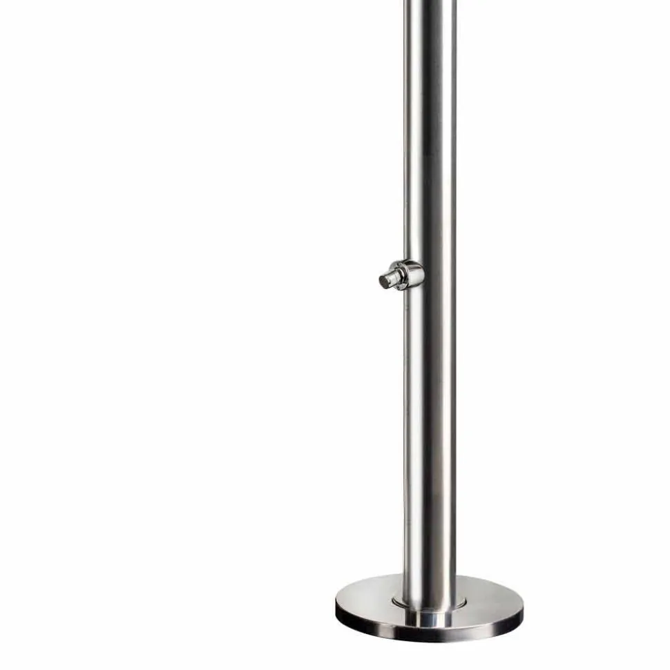 Doccia da Giardino Cromata in Acciaio Inox con Lavapiedi Made in Italy - Marlen