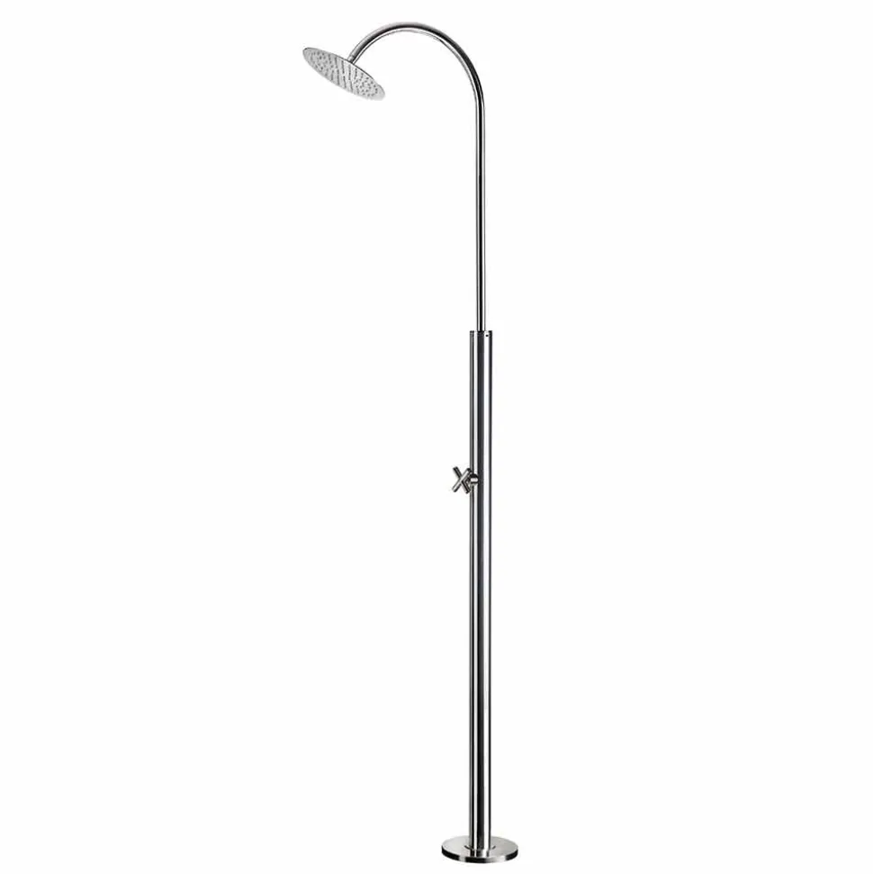 Doccia da Giardino in Acciaio Inox con Soffione Rotondo Made in Italy - Norton