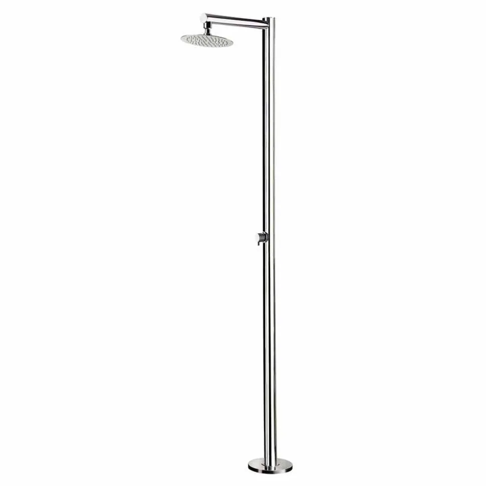Doccia Esterna in Acciaio Inox Cromato con Miscelatore Made in Italy - Modeo
