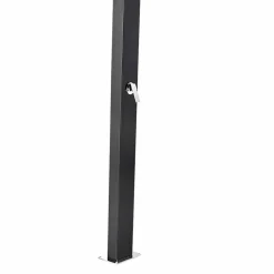 Doccia Solare da Giardino in Acciaio Inox Verniciato Nero Made in Italy - Werner