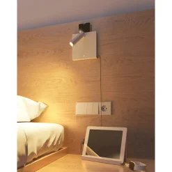 Faretto Applique a Led Orientabile in Alluminio con Porte USB - Paola