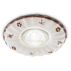 Faretto da incasso tondo in ceramica decorato Ferroluce Pescara