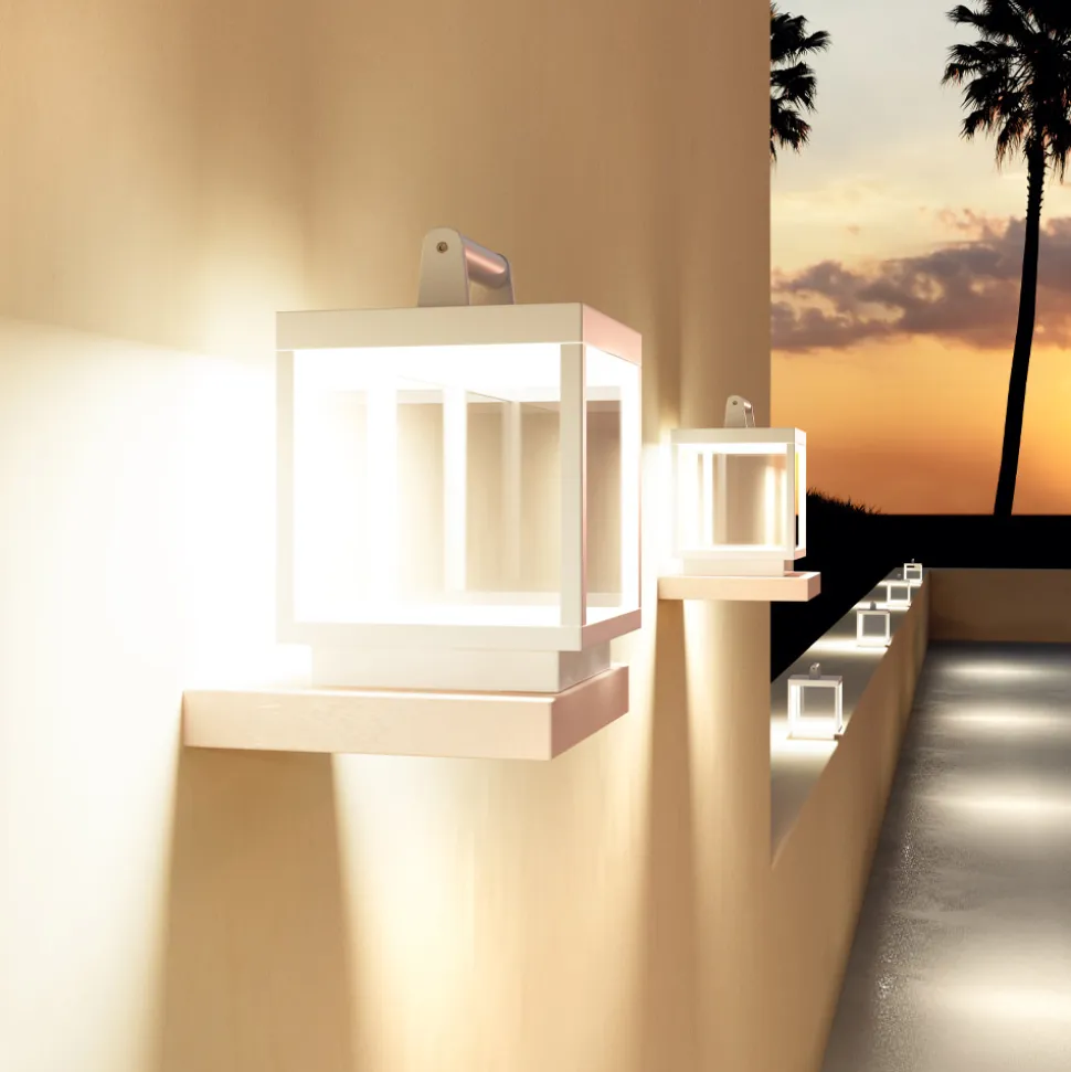 Faretto Led Decorativo da Esterno in Alluminio Bianco o Corten - Bettina