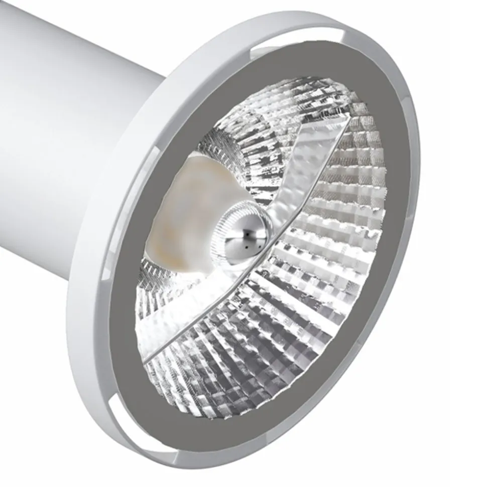 Faretto Plafoniera Orientabile in Alluminio Bianco, 4 Pezzi - Lazzaro