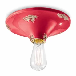 Faretto vintage da soffitto artigianale in ceramica Erica Ferroluce