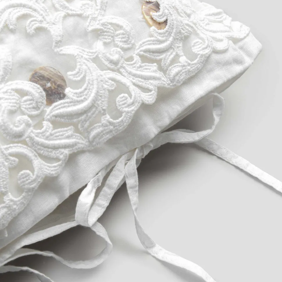 Federa di Lino con Pizzo Bianco per Letto Design di Lusso Made in Italy - Kiss