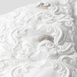 Federa di Lino con Pizzo Bianco per Letto Design di Lusso Made in Italy - Kiss