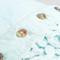 Federa Guanciale in Lino Colorato, Pizzo Poema e Piping Lusso Italiano - Stego