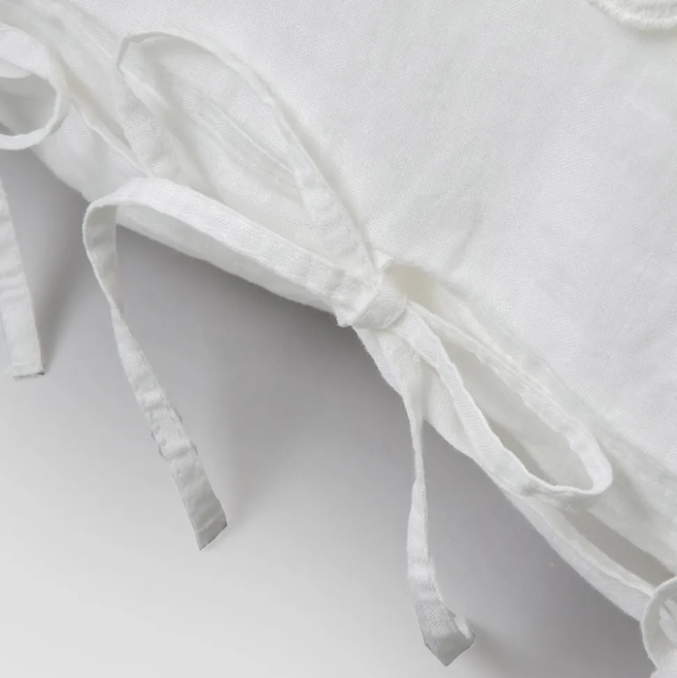 Federa in Lino con Pizzo Armonia e Laccetti in Polvere o Retro - Masone