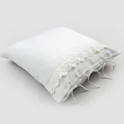 Federa in Lino con Pizzo Armonia e Laccetti in Polvere o Retro - Masone
