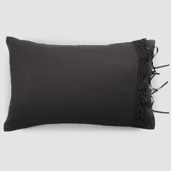 Federa in Lino con Pizzo Poema e Laccetti Burro o Nero Made in Italy - Masone