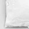Federa Quadrata in Lino Pesante Bianco e Laccetti Made in Italy - Matero
