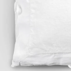 Federa Quadrata in Lino Pesante Bianco e Laccetti Made in Italy - Matero