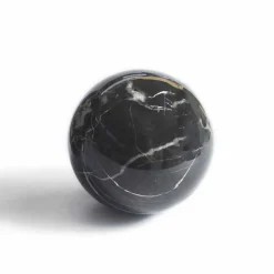 Fermacarte a Sfera in Marmo Nero Portoro Lucido Qualità Made in Italy- Sphere